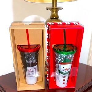 Holiday Christmas Tumblers Gift Box 22 oz NEW (2)